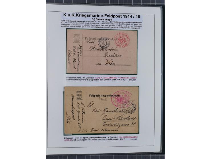 1901/18, Kriegsmarine Schiffspost, reichhaltige Ausstellungs-Sammlung mit über 80 Briefen und Karten, bessere Stücke dabei mi