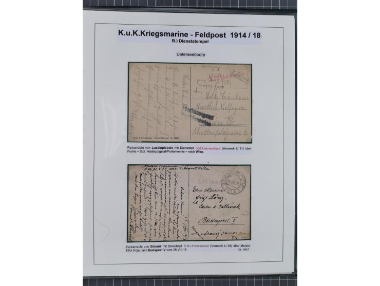 1901/18, Kriegsmarine Schiffspost, reichhaltige Ausstellungs-Sammlung mit über 80 Briefen und Karten, bessere Stücke dabei mi