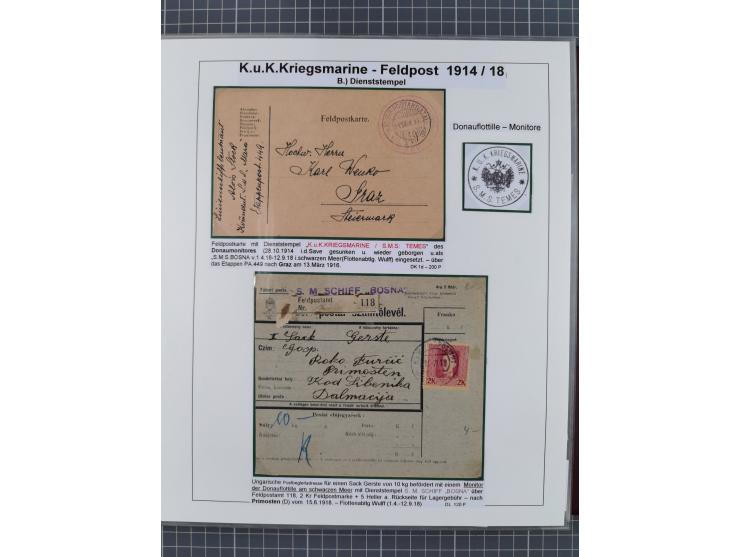 1901/18, Kriegsmarine Schiffspost, reichhaltige Ausstellungs-Sammlung mit über 80 Briefen und Karten, bessere Stücke dabei mi
