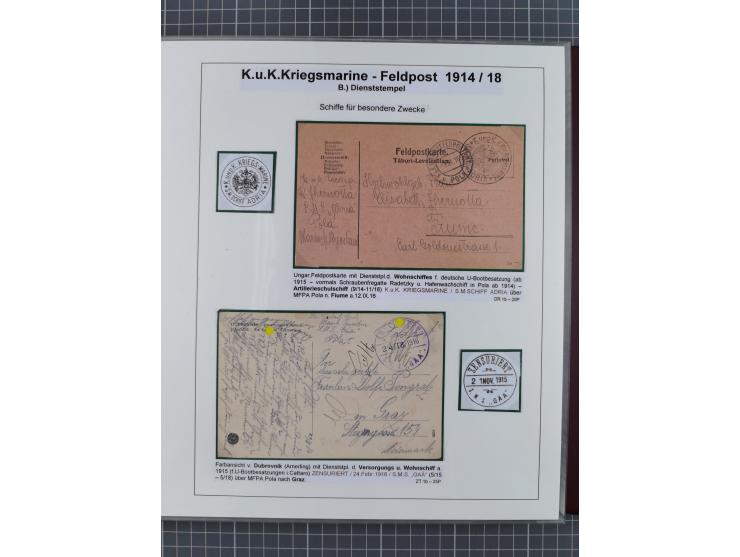 1901/18, Kriegsmarine Schiffspost, reichhaltige Ausstellungs-Sammlung mit über 80 Briefen und Karten, bessere Stücke dabei mi
