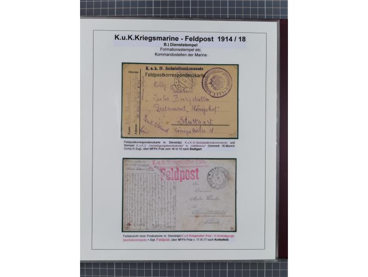 1901/18, Kriegsmarine Schiffspost, reichhaltige Ausstellungs-Sammlung mit über 80 Briefen und Karten, bessere Stücke dabei mi