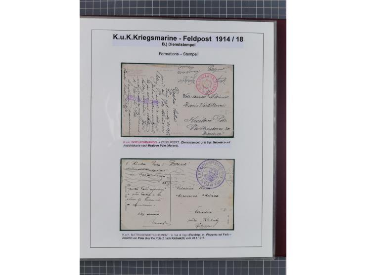 1901/18, Kriegsmarine Schiffspost, reichhaltige Ausstellungs-Sammlung mit über 80 Briefen und Karten, bessere Stücke dabei mi