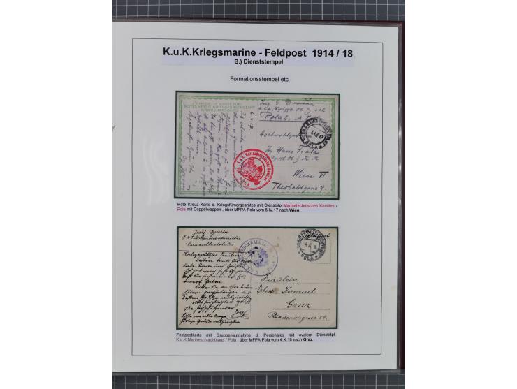 1901/18, Kriegsmarine Schiffspost, reichhaltige Ausstellungs-Sammlung mit über 80 Briefen und Karten, bessere Stücke dabei mi