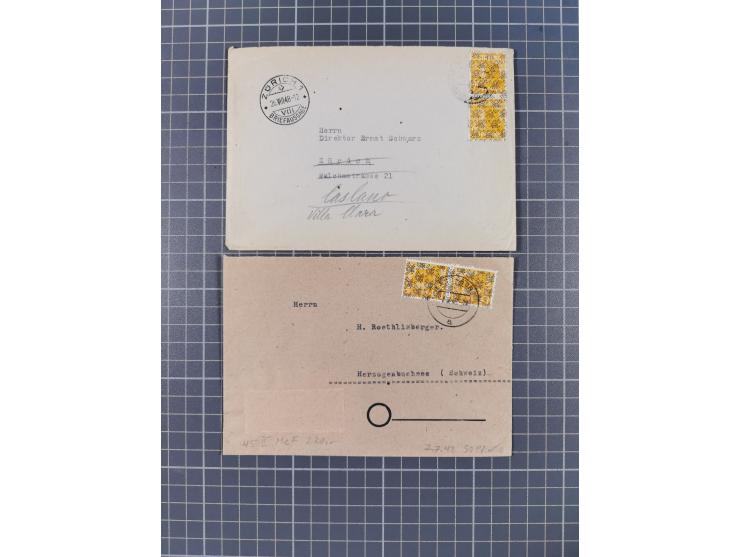1948, über 120 Briefe und Karten mit Band/Netz-Frankaturen inkl. vieler Einzel- und Mehrfachfrankaturen, dabei bessere Franka