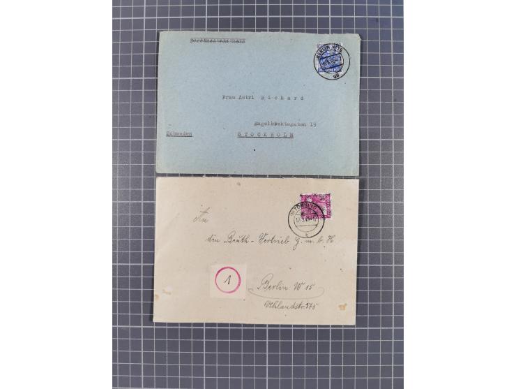 1948, über 120 Briefe und Karten mit Band/Netz-Frankaturen inkl. vieler Einzel- und Mehrfachfrankaturen, dabei bessere Franka