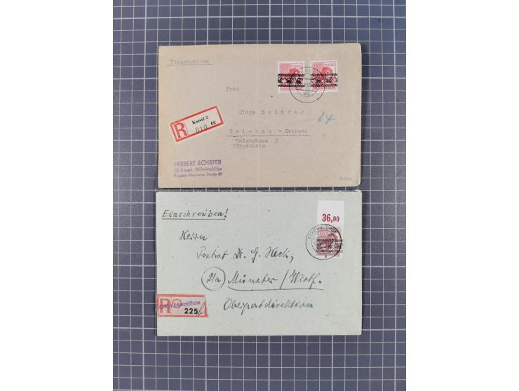 1948, über 120 Briefe und Karten mit Band/Netz-Frankaturen inkl. vieler Einzel- und Mehrfachfrankaturen, dabei bessere Franka
