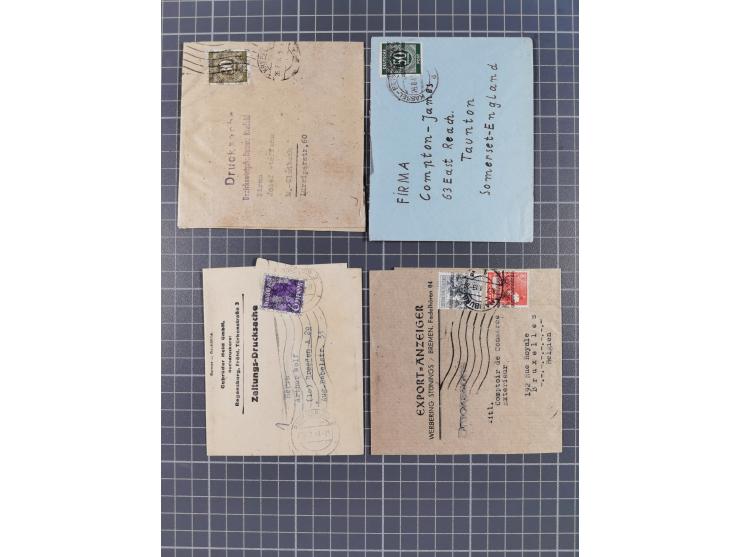 1948, über 120 Briefe und Karten mit Band/Netz-Frankaturen inkl. vieler Einzel- und Mehrfachfrankaturen, dabei bessere Franka