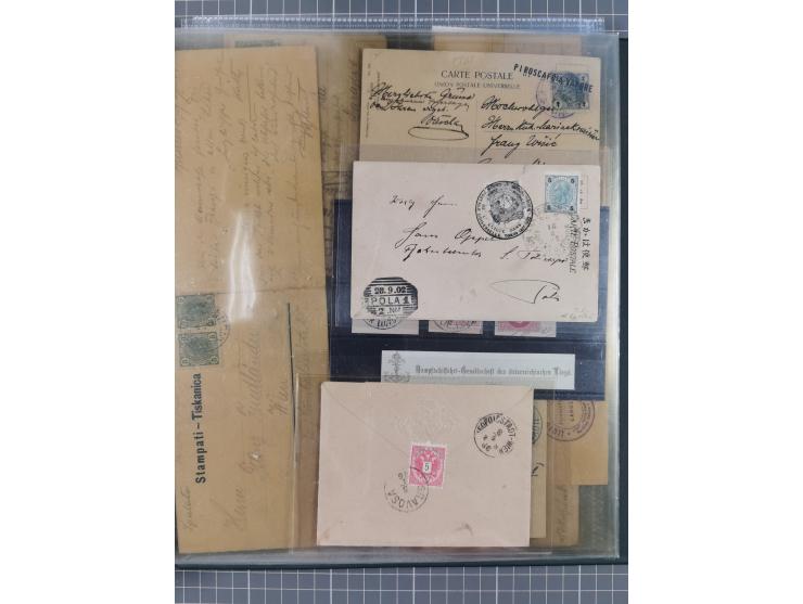 1869/1915, reichhaltige Schiffspost-Sammlung mit über 60 Briefen und Karten, inklusive Ungarn-Kroatien, viele interessante St