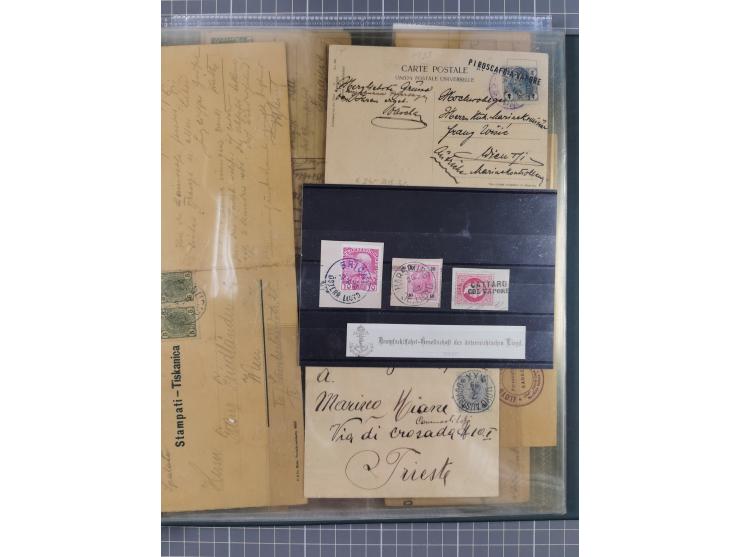 1869/1915, reichhaltige Schiffspost-Sammlung mit über 60 Briefen und Karten, inklusive Ungarn-Kroatien, viele interessante St