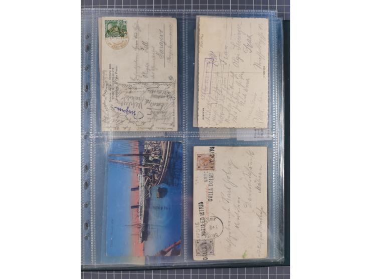 1869/1915, reichhaltige Schiffspost-Sammlung mit über 60 Briefen und Karten, inklusive Ungarn-Kroatien, viele interessante St