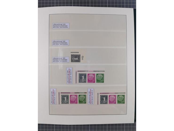 1951/2020, postfrische Sammlung “ Dauerserien Eckrandstücke”, ab Posthornsatz kpl. unsigniert und ungefaltet, einwandfrei (FA