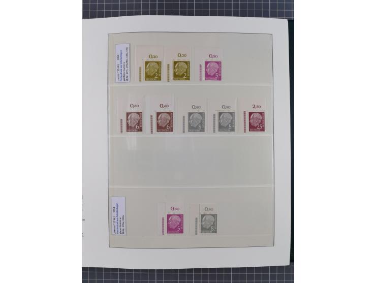 1951/2020, postfrische Sammlung “ Dauerserien Eckrandstücke”, ab Posthornsatz kpl. unsigniert und ungefaltet, einwandfrei (FA