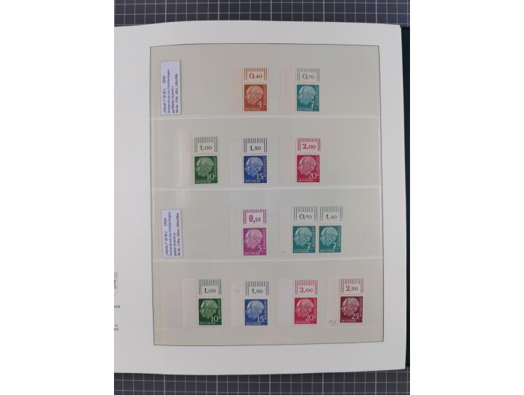 1951/2020, postfrische Sammlung “ Dauerserien Eckrandstücke”, ab Posthornsatz kpl. unsigniert und ungefaltet, einwandfrei (FA