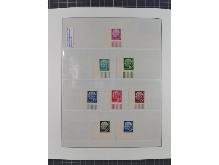 1951/2020, postfrische Sammlung “ Dauerserien Eckrandstücke”, ab Posthornsatz kpl. unsigniert und ungefaltet, einwandfrei (FA