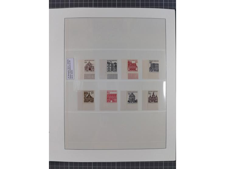 1951/2020, postfrische Sammlung “ Dauerserien Eckrandstücke”, ab Posthornsatz kpl. unsigniert und ungefaltet, einwandfrei (FA