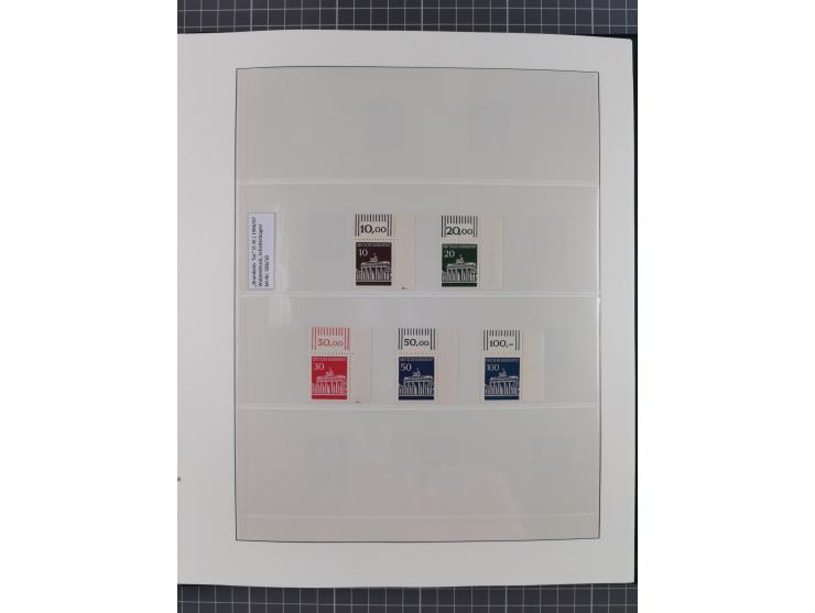 1951/2020, postfrische Sammlung “ Dauerserien Eckrandstücke”, ab Posthornsatz kpl. unsigniert und ungefaltet, einwandfrei (FA