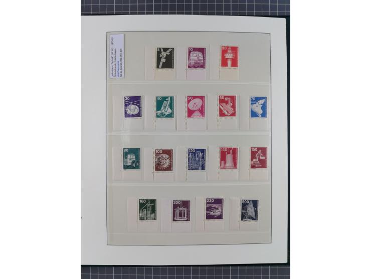 1951/2020, postfrische Sammlung “ Dauerserien Eckrandstücke”, ab Posthornsatz kpl. unsigniert und ungefaltet, einwandfrei (FA