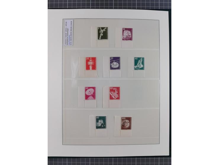 1951/2020, postfrische Sammlung “ Dauerserien Eckrandstücke”, ab Posthornsatz kpl. unsigniert und ungefaltet, einwandfrei (FA