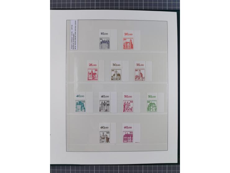 1951/2020, postfrische Sammlung “ Dauerserien Eckrandstücke”, ab Posthornsatz kpl. unsigniert und ungefaltet, einwandfrei (FA