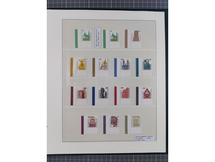 1951/2020, postfrische Sammlung “ Dauerserien Eckrandstücke”, ab Posthornsatz kpl. unsigniert und ungefaltet, einwandfrei (FA