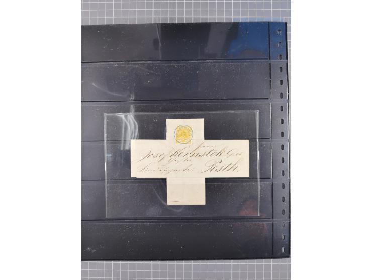 1850/1914, kleine gestempelte Partie mit 16 Briefen und Karten, dabei bessere Stücke mit u.a. Mi.-Nr. 3X (gefaltet) mit “LEOB