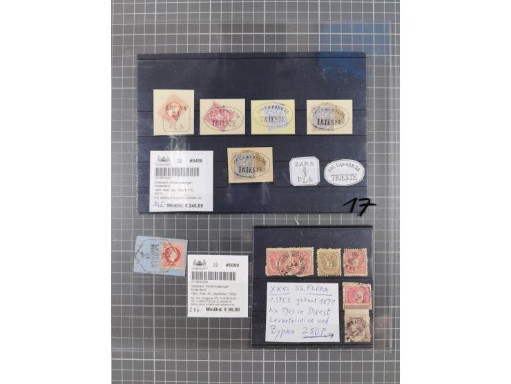 1850/1914, kleine gestempelte Partie mit 16 Briefen und Karten, dabei bessere Stücke mit u.a. Mi.-Nr. 3X (gefaltet) mit “LEOB