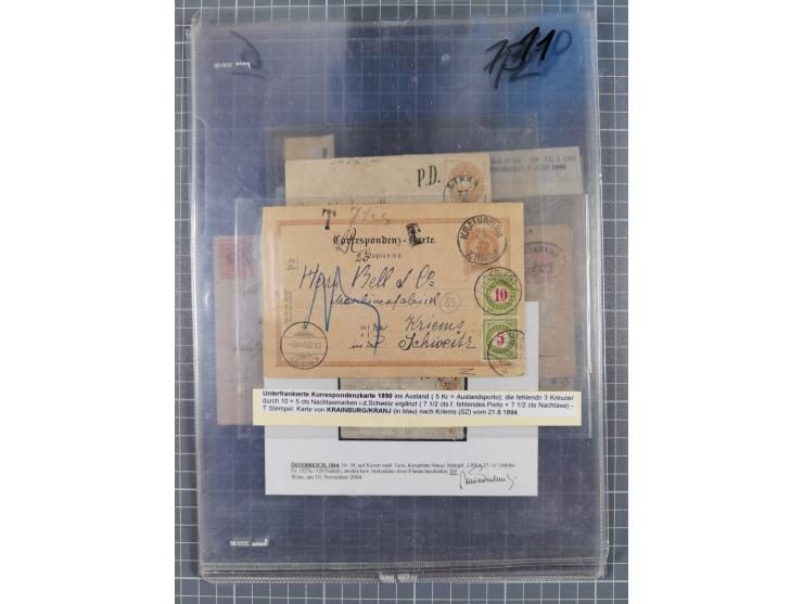 1850/1914, kleine gestempelte Partie mit 16 Briefen und Karten, dabei bessere Stücke mit u.a. Mi.-Nr. 3X (gefaltet) mit “LEOB