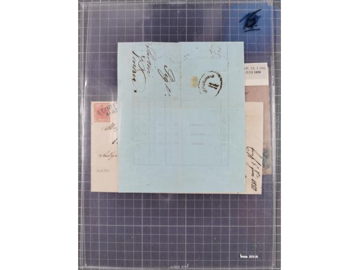 1850/1914, kleine gestempelte Partie mit 16 Briefen und Karten, dabei bessere Stücke mit u.a. Mi.-Nr. 3X (gefaltet) mit “LEOB