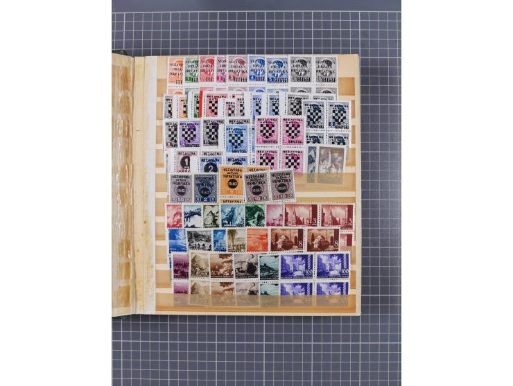 1941/45, mostly mint never hinged collection, essentially in blocks of four, including Officials and Postage dues, together w