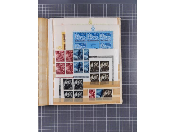 1941/45, mostly mint never hinged collection, essentially in blocks of four, including Officials and Postage dues, together w