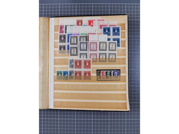 1941/45, mostly mint never hinged collection, essentially in blocks of four, including Officials and Postage dues, together w