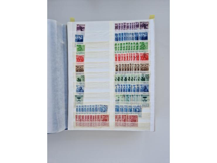 1940/60, massive mint never hinged and used accumulation with an abundance of duplicates, some better values throughout like 