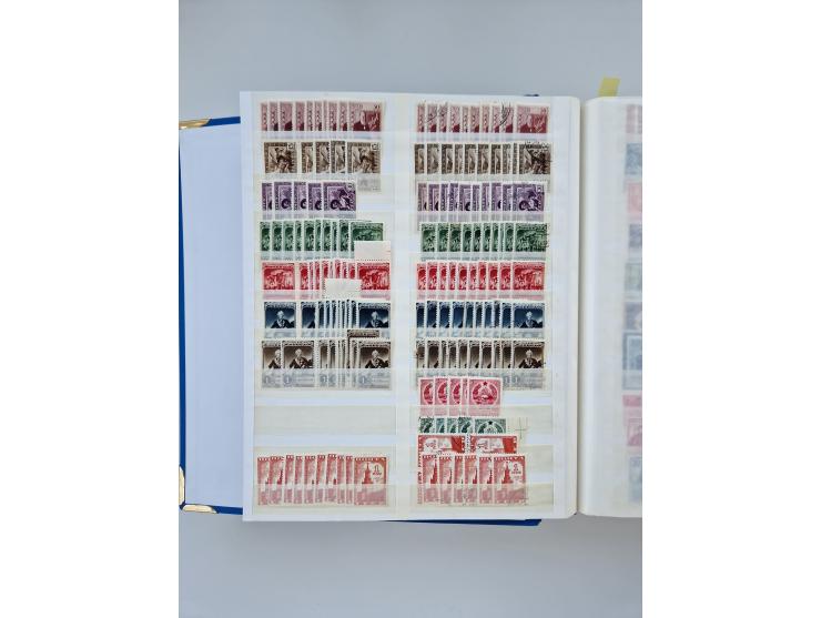 1940/60, massive mint never hinged and used accumulation with an abundance of duplicates, some better values throughout like 