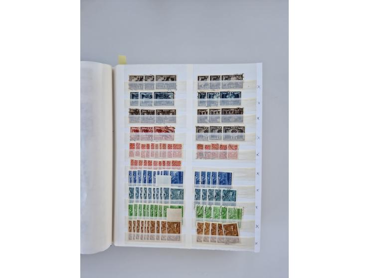 1940/60, massive mint never hinged and used accumulation with an abundance of duplicates, some better values throughout like 