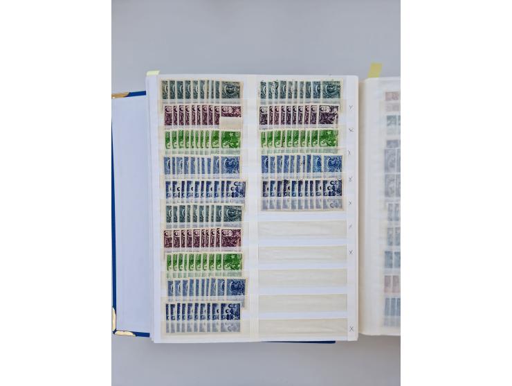 1940/60, massive mint never hinged and used accumulation with an abundance of duplicates, some better values throughout like 