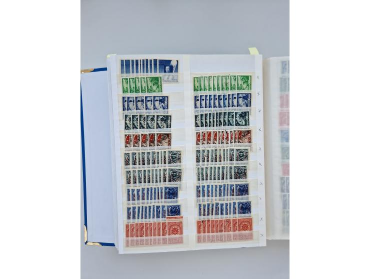 1940/60, massive mint never hinged and used accumulation with an abundance of duplicates, some better values throughout like 