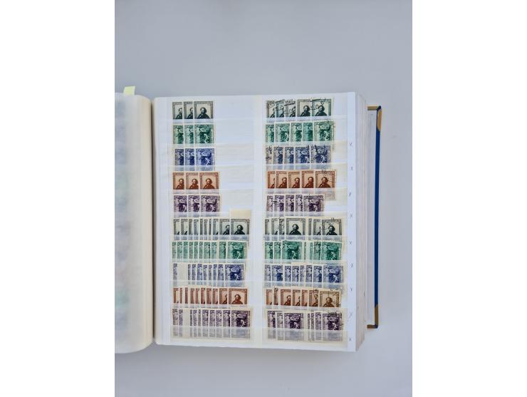 1940/60, massive mint never hinged and used accumulation with an abundance of duplicates, some better values throughout like 