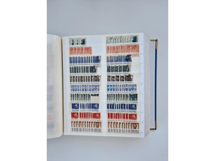 1940/60, massive mint never hinged and used accumulation with an abundance of duplicates, some better values throughout like 