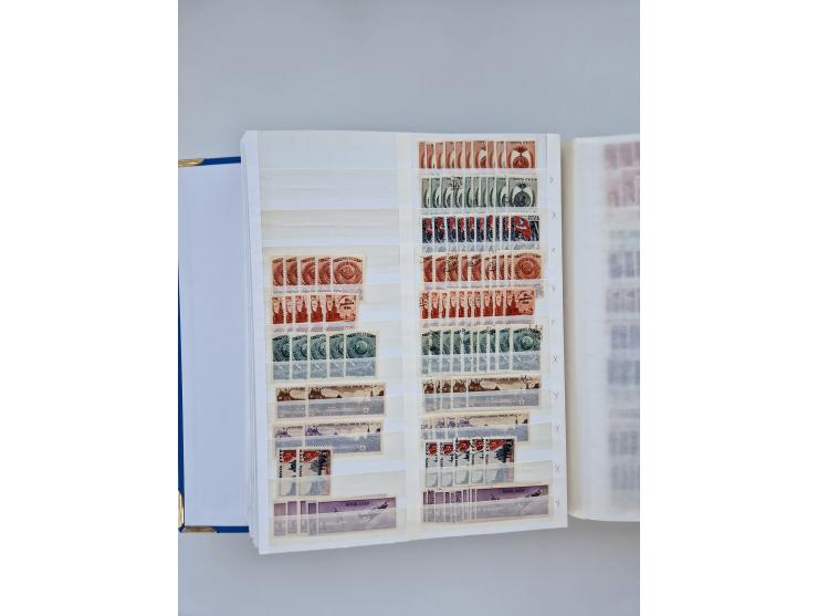 1940/60, massive mint never hinged and used accumulation with an abundance of duplicates, some better values throughout like 