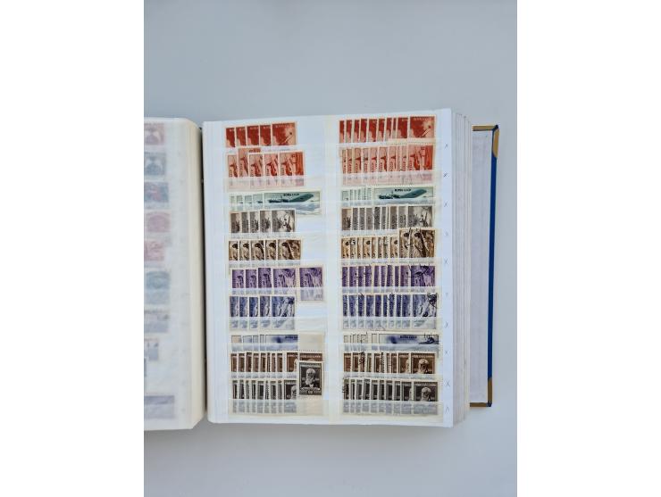 1940/60, massive mint never hinged and used accumulation with an abundance of duplicates, some better values throughout like 