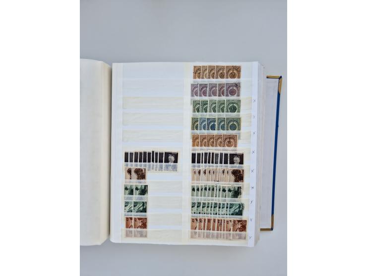 1940/60, massive mint never hinged and used accumulation with an abundance of duplicates, some better values throughout like 