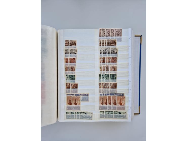 1940/60, massive mint never hinged and used accumulation with an abundance of duplicates, some better values throughout like 