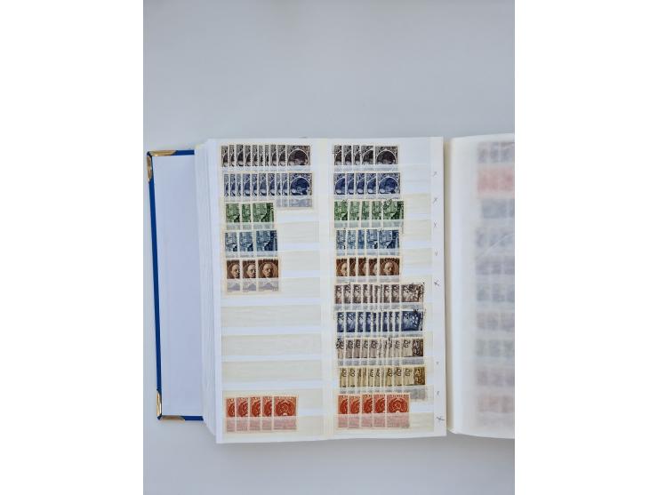 1940/60, massive mint never hinged and used accumulation with an abundance of duplicates, some better values throughout like 