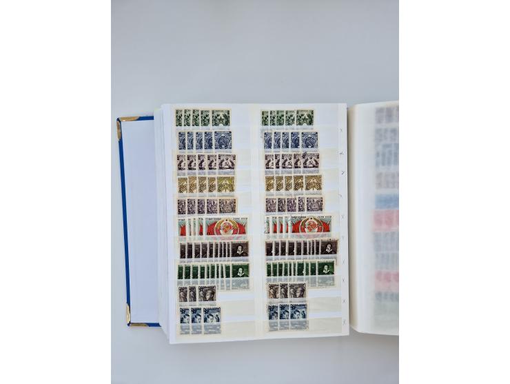 1940/60, massive mint never hinged and used accumulation with an abundance of duplicates, some better values throughout like 