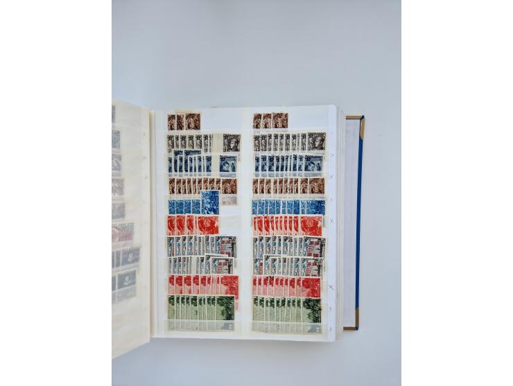 1940/60, massive mint never hinged and used accumulation with an abundance of duplicates, some better values throughout like 