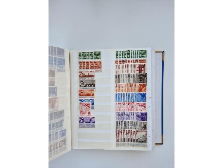 1940/60, massive mint never hinged and used accumulation with an abundance of duplicates, some better values throughout like 