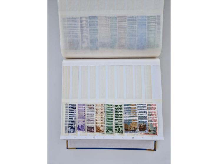 1940/60, massive mint never hinged and used accumulation with an abundance of duplicates, some better values throughout like 