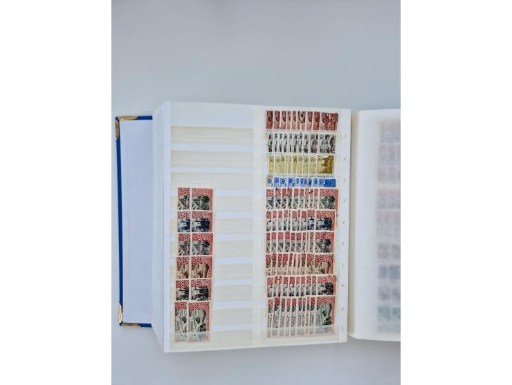 1940/60, massive mint never hinged and used accumulation with an abundance of duplicates, some better values throughout like 