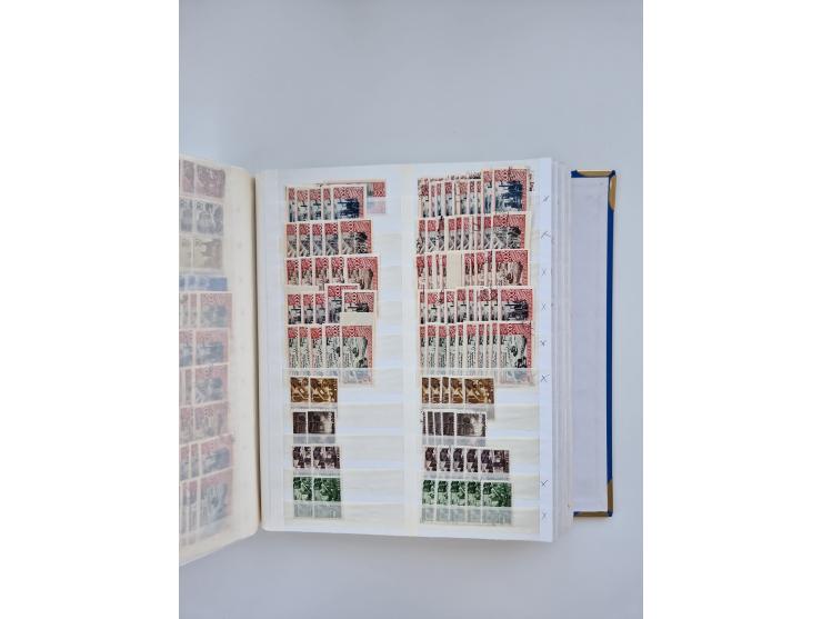 1940/60, massive mint never hinged and used accumulation with an abundance of duplicates, some better values throughout like 