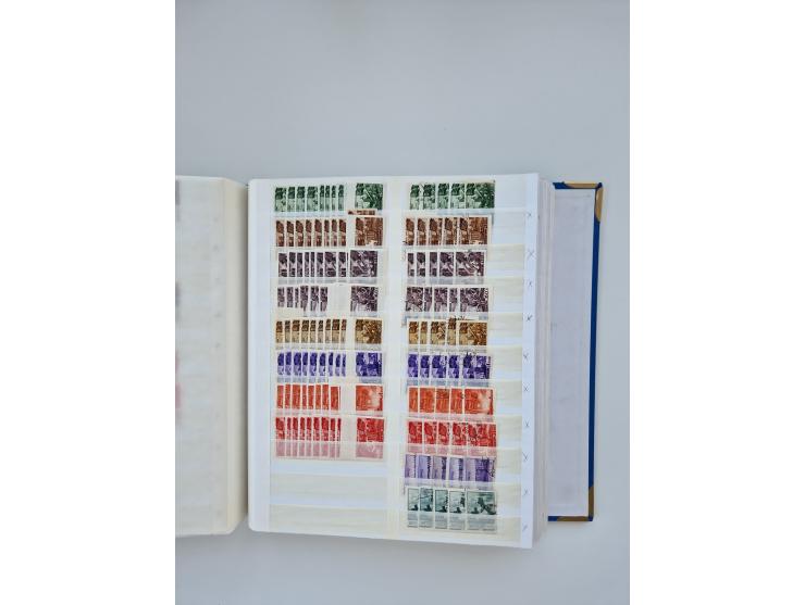 1940/60, massive mint never hinged and used accumulation with an abundance of duplicates, some better values throughout like 